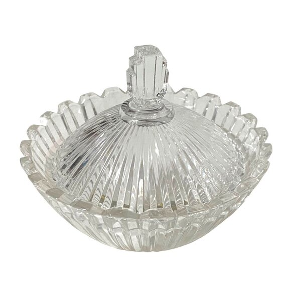 Vintage Mikasa Clear Glass Lot of 3 Items Candy Dish Bud Vase Home Decor Display - Picture 5 of 9